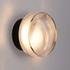 Lampa ścienna CARMELLO LED transparentna czarna 13,5 cm