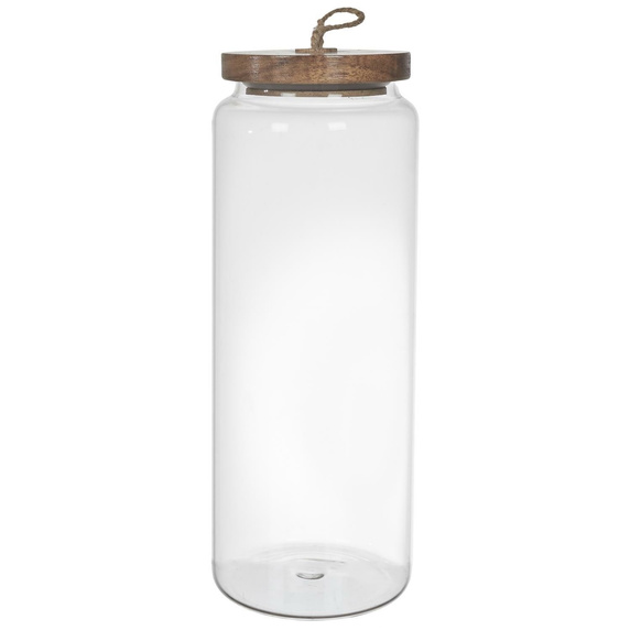 Słoik szklany z pokrywką z akacji 27,5    cm