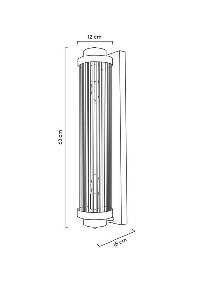 MOOSEE lampa ścienna COLUMN 60 srebrna