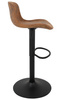Krzesło barowe STOR PU regulowane brązowe