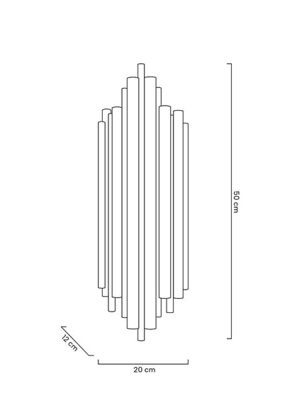 MOOSEE lampa ścienna HARMONIC złota