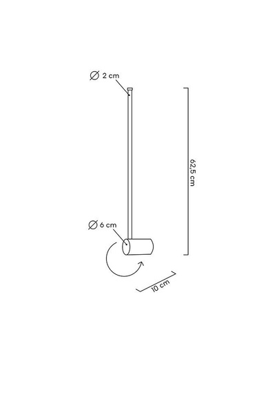 MOOSEE lampa ścienna OMBRE 60 czarna