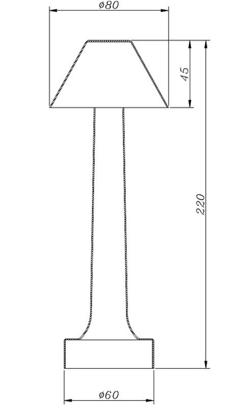 Lampa stołowa TAVOLO B LED dotykowa złota 22 cm