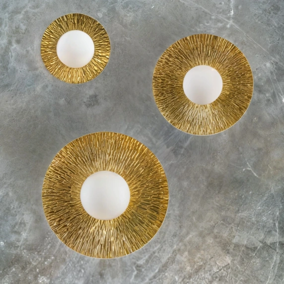 Lampa ścienna SUN S złota 20 cm