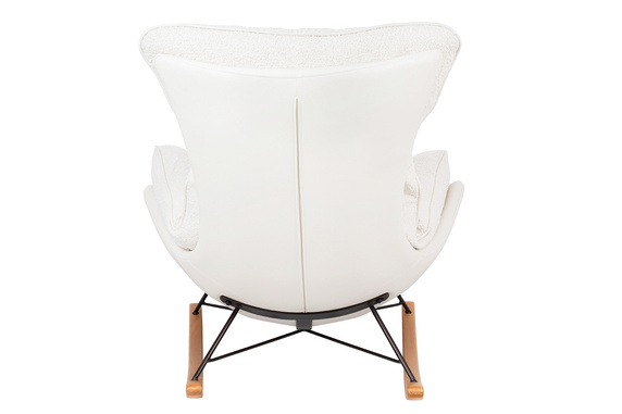 Fotel bujany OTILIA TEDDY biały