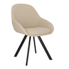 Krzesło Nels beżowe czarne nogi