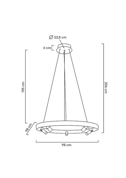 MOOSEE lampa wisząca CIRCLE SPOT 98 GOLD złota