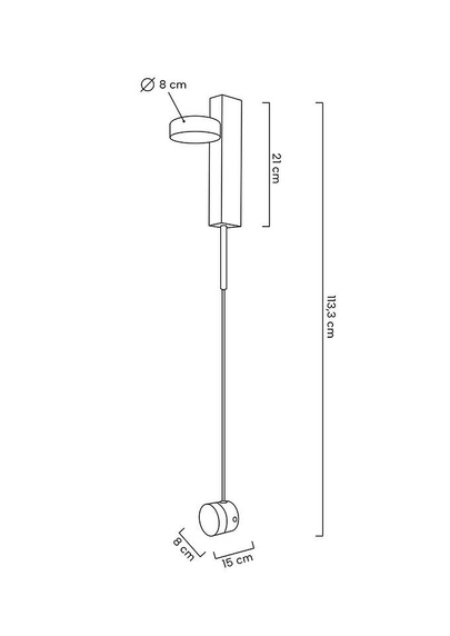 MOOSEE lampa ścienna CLARID BLACK czarna