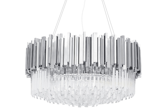 Lampa wisząca IMPERIAL SILVER 80 - stal, kryształ