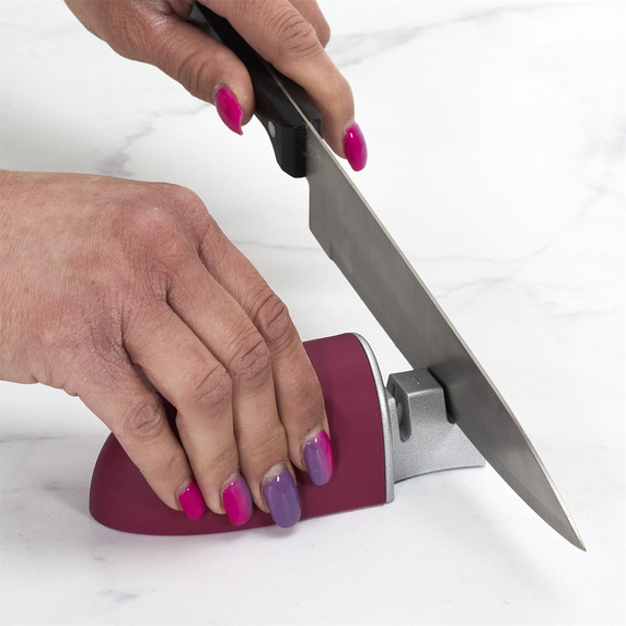 Ostrzałka do noży bordowa