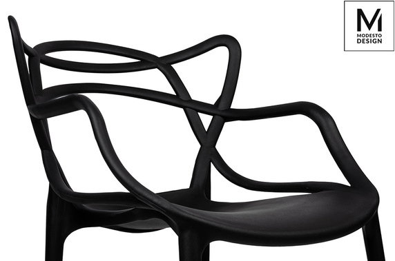 MODESTO krzesło HILO czarne-polipropylen