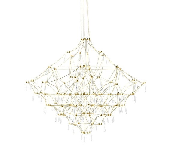 Lampa wisząca CONSTELATION 77 GOLD - LED, stal szczotkowana