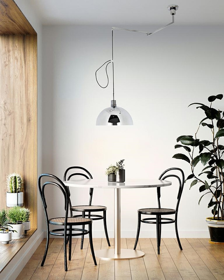 MOOSEE lampa wisząca ROTA 360 srebrny chrom