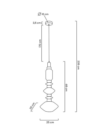 MOOSEE lampa wisząca VASO złota