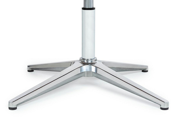 Fotel biurowy LOUNGE BUSINESS czarny z podnóżkiem - sklejka orzech, skóra naturalna, stal polerowana