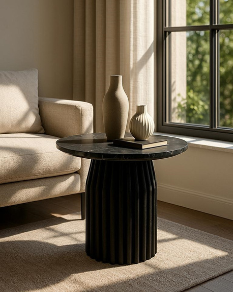 MaMaison stolik LEVANTE czarny marmur / drewno