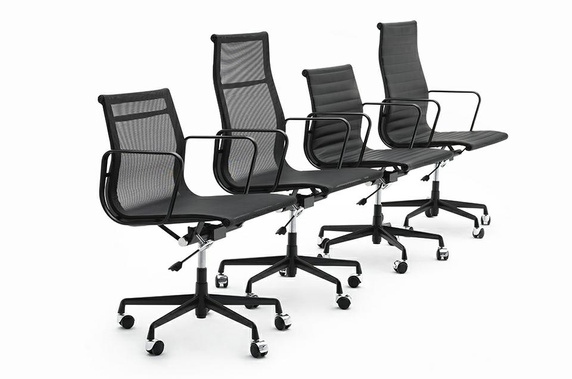 Fotel biurowy AERON PREMIUM czarny - siatka, aluminium