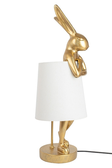 KARE lampa stołowa RABBIT 88 cm biała / złota