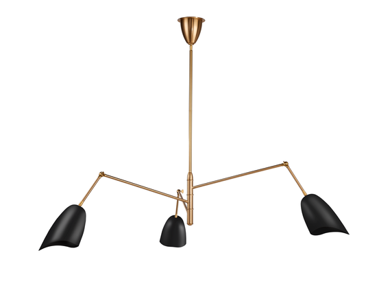 Lampa wisząca RAGNO czarna 150 cm