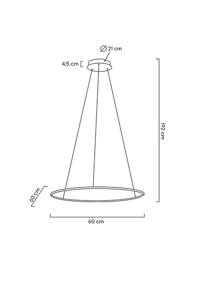 MOOSEE lampa wisząca RING SLIM 60 złota