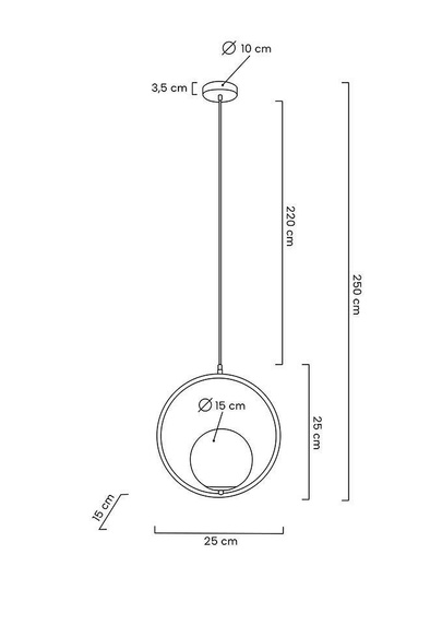 MOOSEE lampa wisząca AURELIA 25 złota