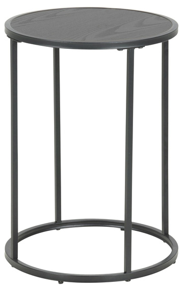 Stolik Seaford czarny okrągły 40x40