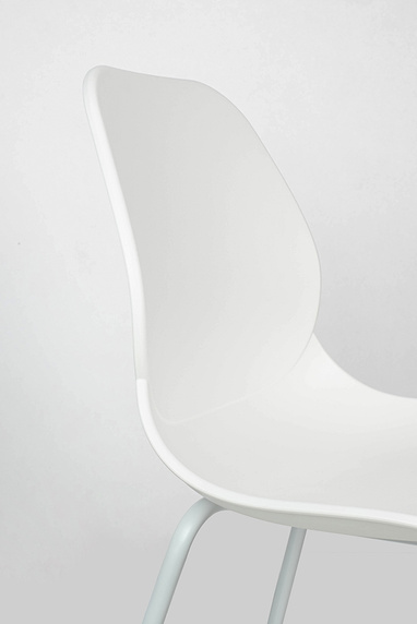 Krzesło ARIA białe - polipropylen, metal