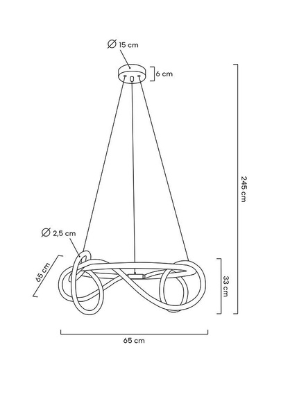 MOOSEE lampa wisząca SERPIENTE 60 złota