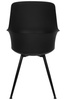Krzesło BRAZO HIGH czarne - polipropylen, metal