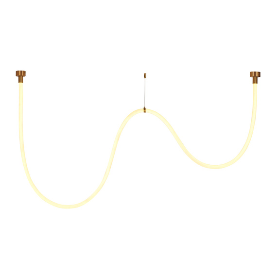 Lampa wisząca SNAKE LED wąż ledowy złota 300 cm