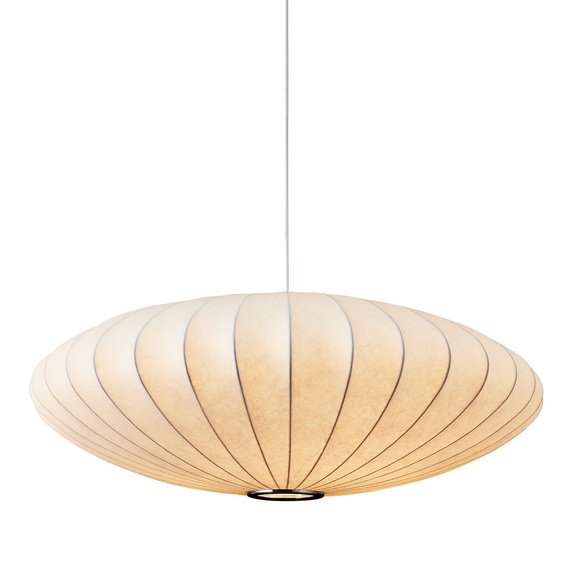 Lampa wisząca SILK FLAT biała 50 cm - nowoczesna i minimalistyczna
