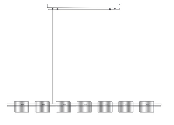 Lampa wisząca LED BACCIO złota 120 cm - nowoczesna lampa nad stół i wyspę