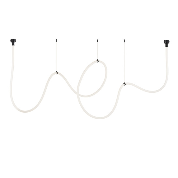 Lampa wisząca SNAKE LED wąż ledowy czarna 500 cm