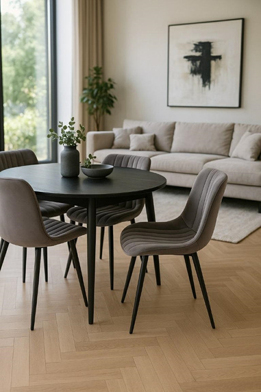 Krzesło Roxino VIC szare pasy pionowe