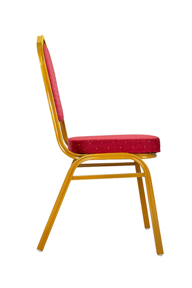 Krzesło bankietowe / konferencyjne HEROS  czerwone / złote