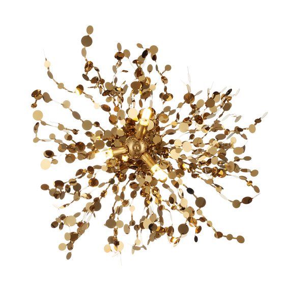 Lampa ścienna MONETTI dekoracyjna złota 40 cm