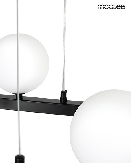 MOOSEE lampa wisząca ALURE OVAL 120 czarna/mleczna
