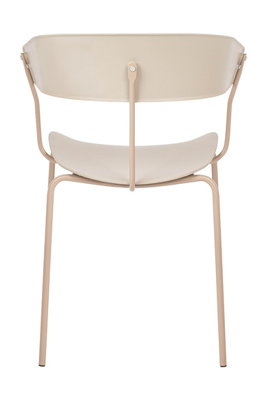 Krzesło JETT beżowe - polipropylen, metal