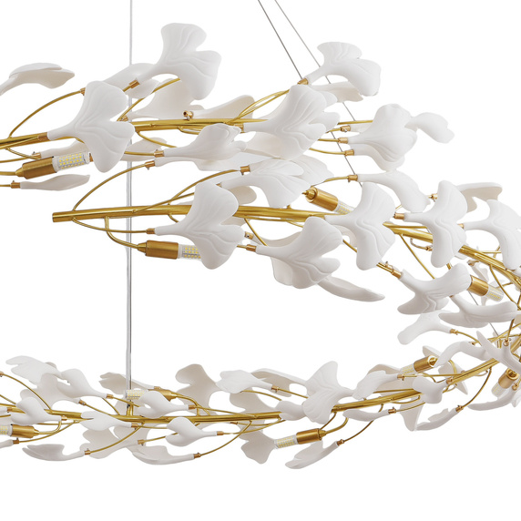Lampa wisząca BOTANIKA złoto biała 150 cm