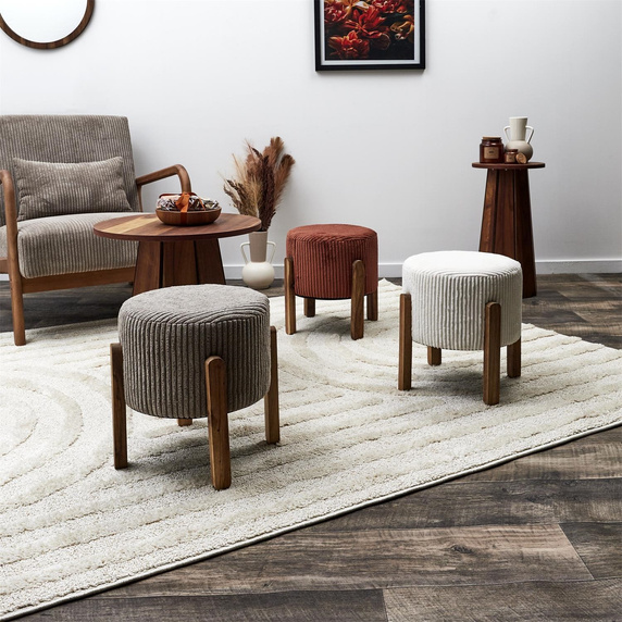 Stołek Scott terakotta sztruksowy