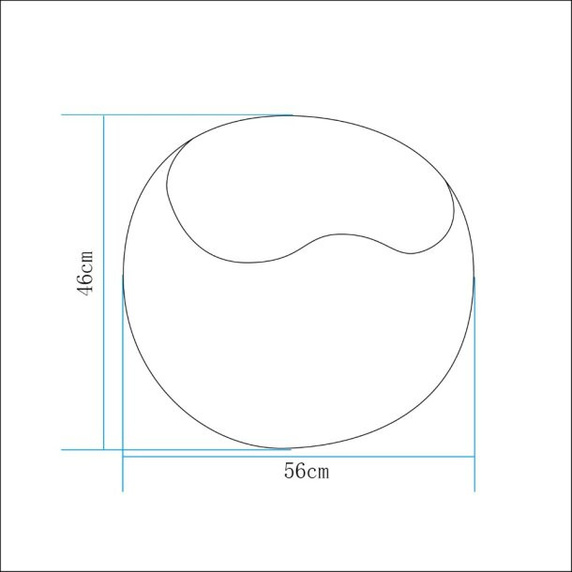 Lampa ogrodowa pufa APPLE M LED RGBW 16 kolorów 56 cm