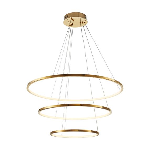 Lampa wisząca CIRCLE SLIM 40+60+80 LED złoty 40 cm + 60 cm + 80 cm