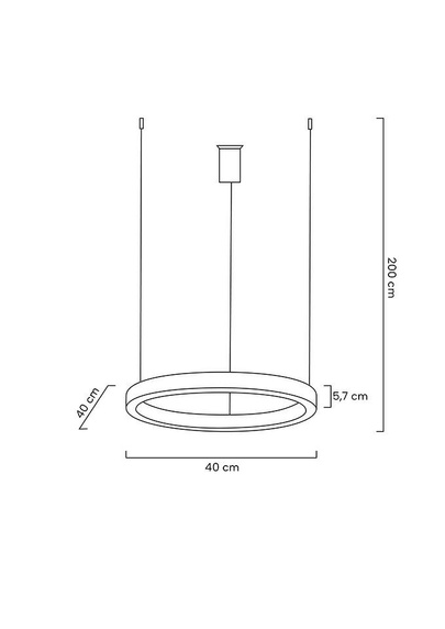 MOOSEE lampa wisząca RING 40 złota