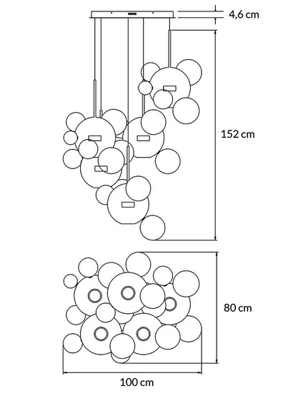 MOOSEE Lampa wisząca CAPRI DISC 5 złota