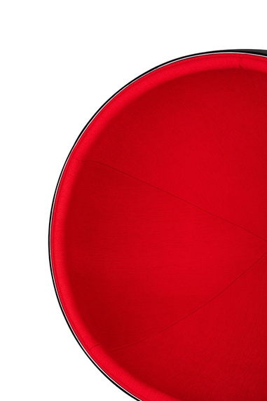 Fotel BALL BLACK czerwony - włókno        szklane, metal