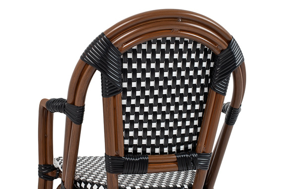 Krzesło ogrodowe CAFE PARIS ARM brązowe rattan