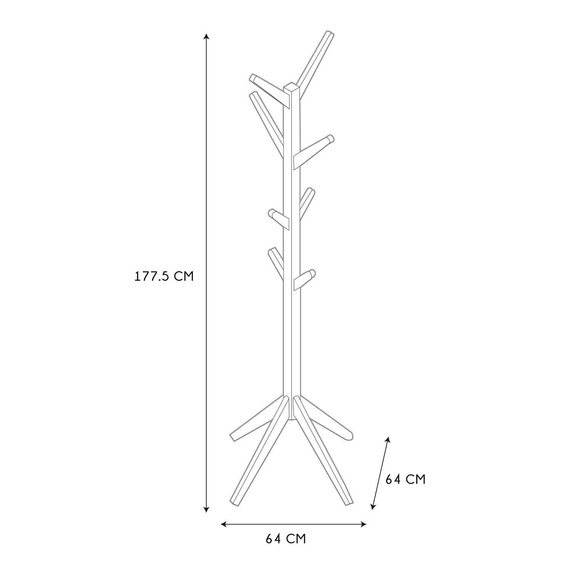 Wieszak na ubrania Tree czarny