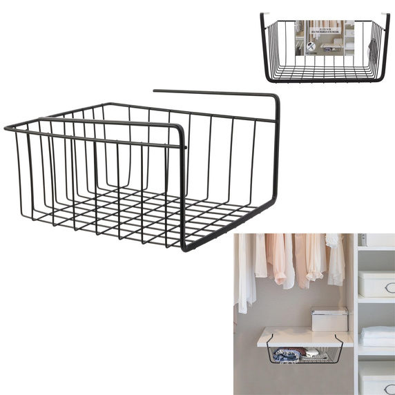 Podwieszany kosz podpółkowy S czarny