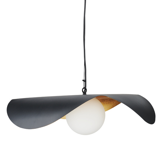 Lampa wisząca ENZO czarno złota kula 60 cm