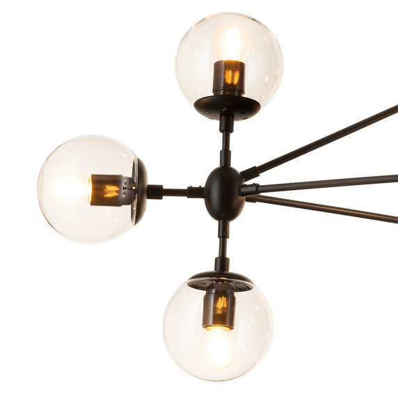 Lampa wisząca transparentno czarna Astrifero 15
